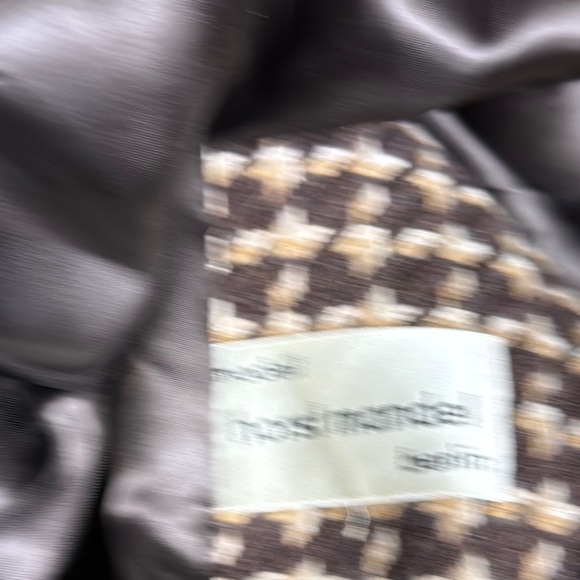 Vintage Horst Mandel Stylish Houndstooth Belted Wool Winter Coat - Picture 8 of 11